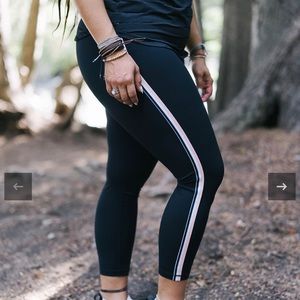 Zyia Pink Rainbow Black Luxe Leggings